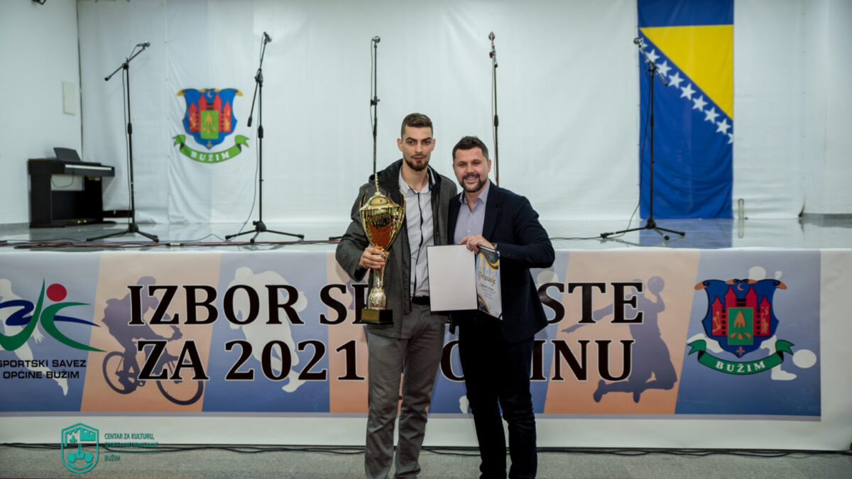 ODRŽAN IZBOR NAJUSPJEŠNIJIH SPORTISTA OPĆINE BUŽIM ZA 2021. GODINU, HARUN ŠAHINOVIĆ SPORTISTA GODINE